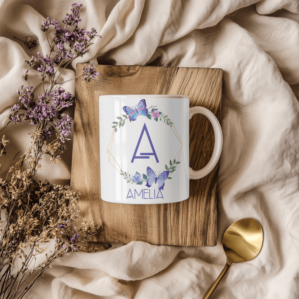 Couronne de papillons violets