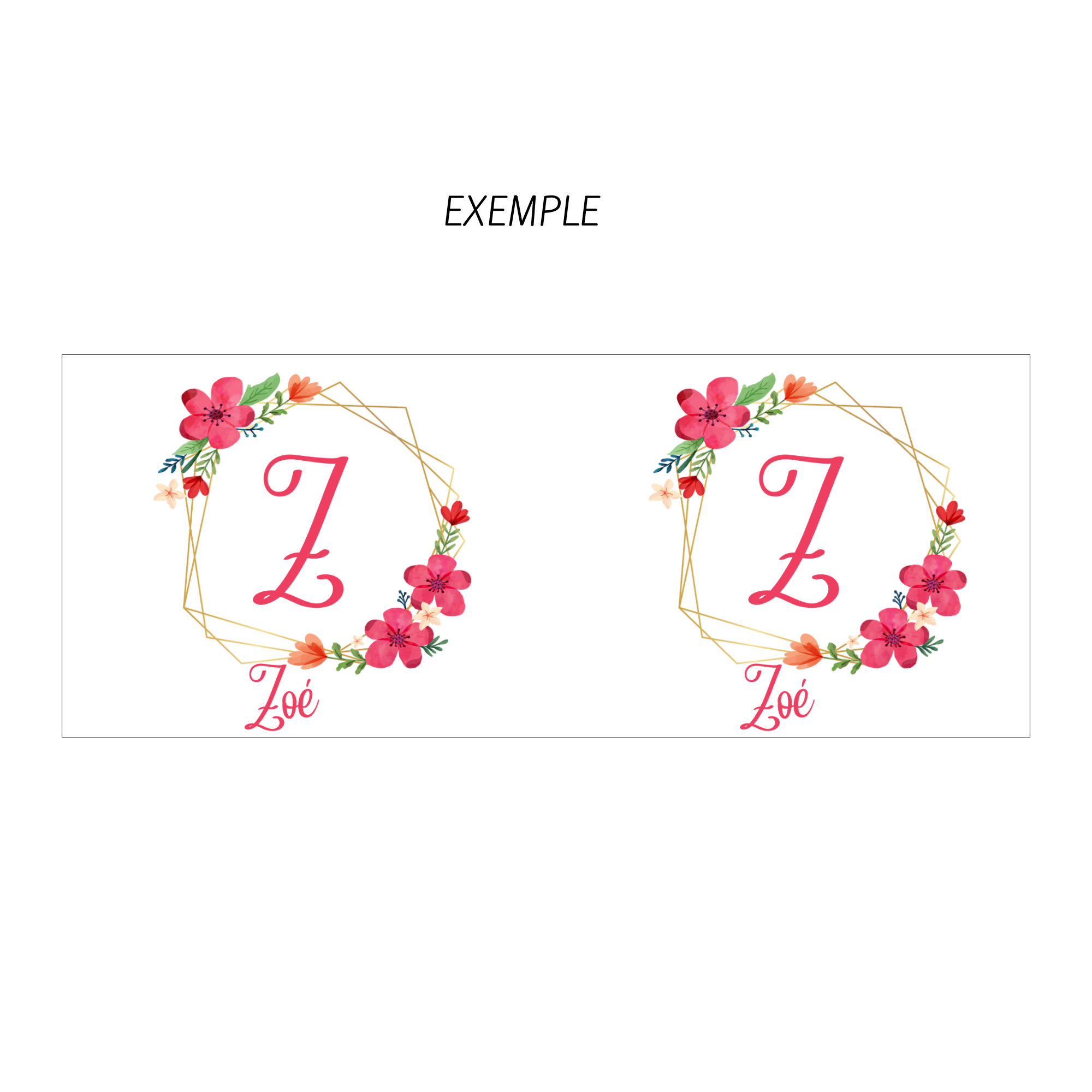 Couronne de fleurs roses – Image 2