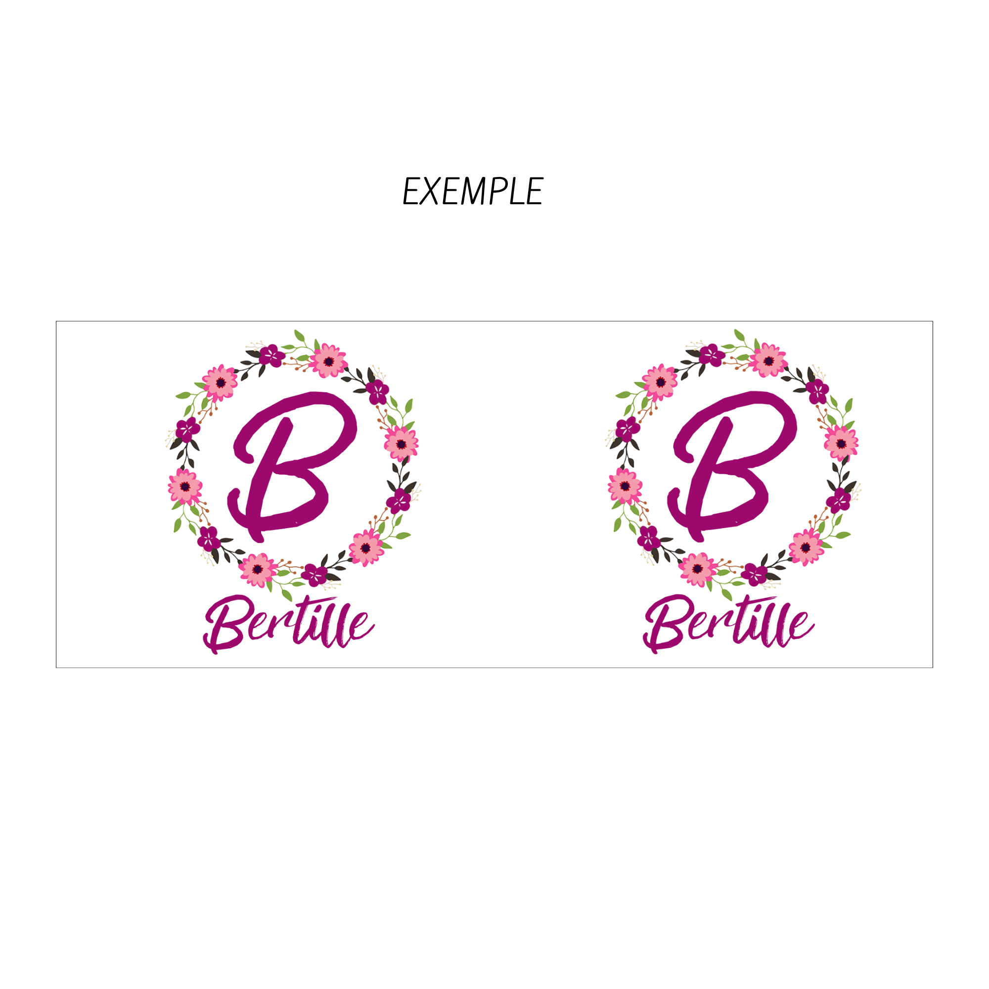 Couronne de fleurs roses & violettes – Image 2