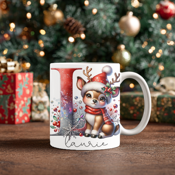 ☕  « Le renne rouge & argenté » 🎄